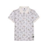 Status Quo Boys All-Over Abstract Printed Polo Collar Tshirt